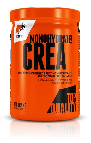 Extrifit Creatine Monohydrate 100% Pure Micronized Creatine – 400g, Unflavored, Supports Muscle Strength, Energy, and Recovery, 80 Servings Extrifit Creatine Monohydrate 100% Pure Micronized Creatine – 400g, Unflavored, Supports Muscle Strength, Energy, and Recovery, 80 Servings